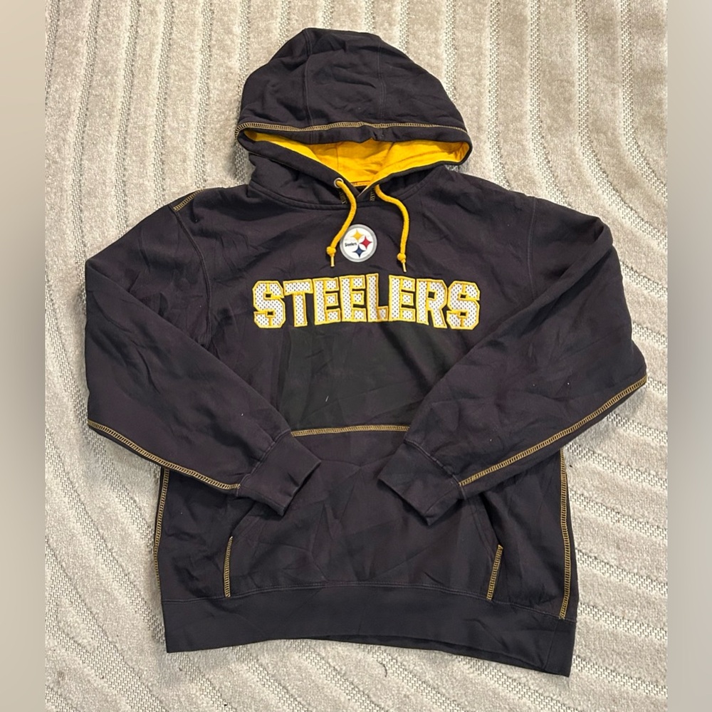 Majestic NFL Pittsburgh Steelers Football Hoodie Sweatshirt - M